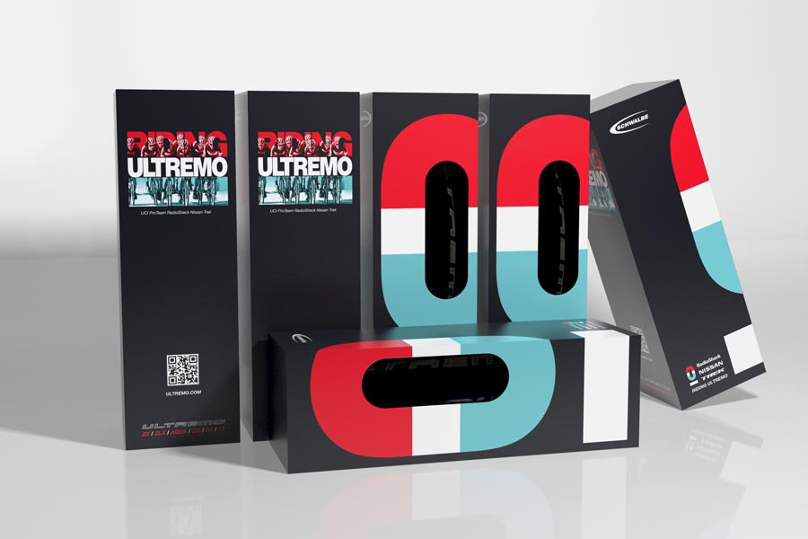 Schwalbe Radioshack Nissan Trek verpakking Ultremo ZX