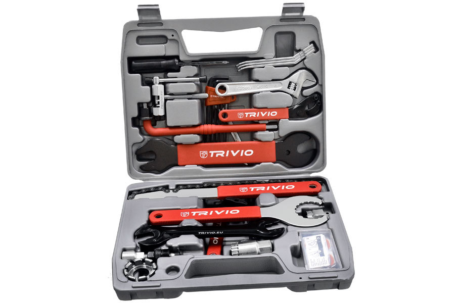 De starterskit is voor de beginnende fietser en bevat onder andere een kettingpons, bandenlichters en handgereedschap.