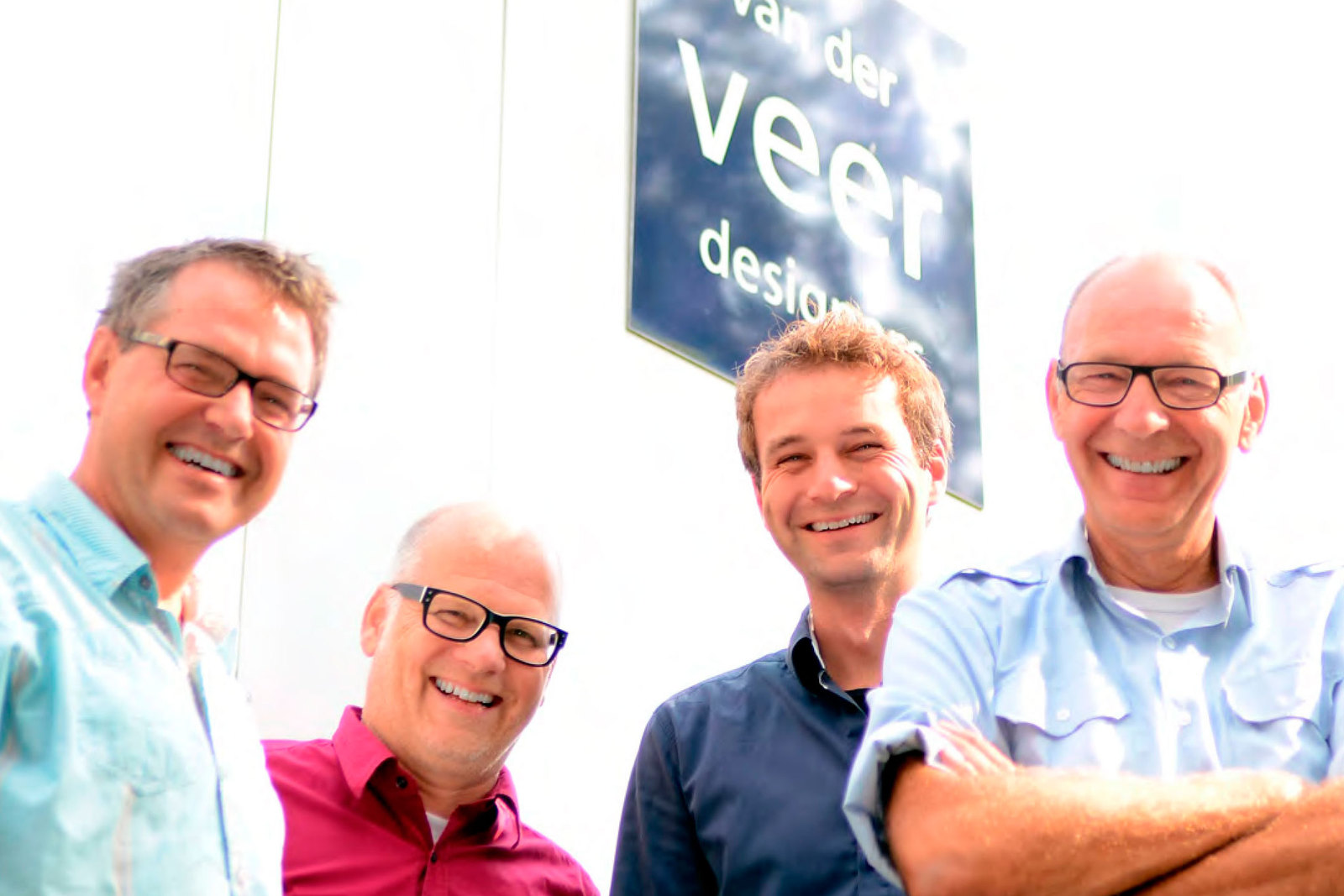 De directie van Van der Veer Designers met vlnr: Wim van Dijk, Rik de Reuver, Imre Jacobs en Peter van der Veer.