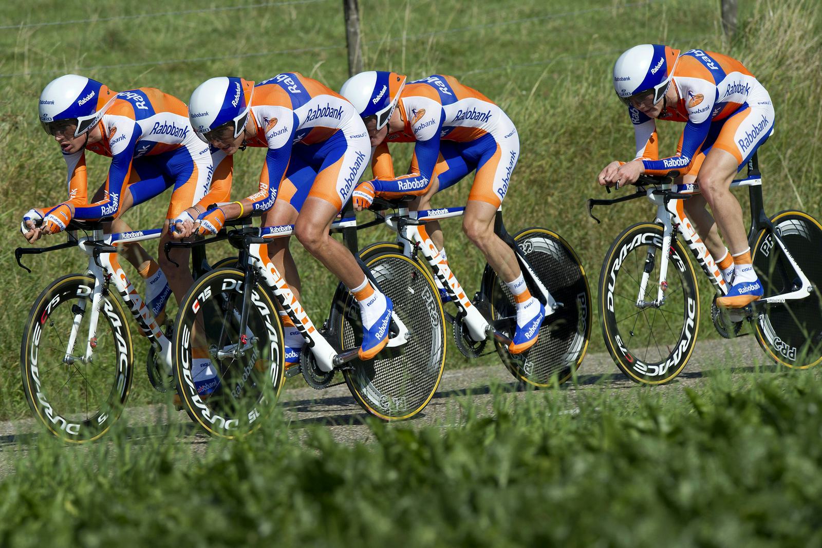 De Rabobank heeft besloten uit de wielersport te stappen vanwege de dopingschandalen. Foto: Marcel van Hoorn (ANP)