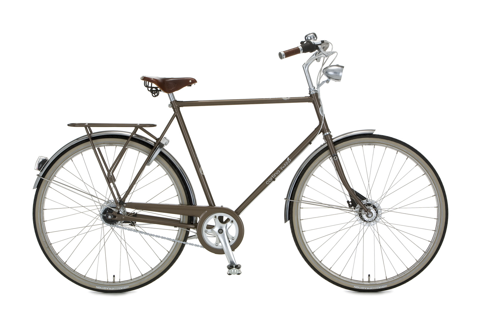 De Cortina Classic Tweed De Luxe fietsen vallen op met het sobere design; eenvoud siert.