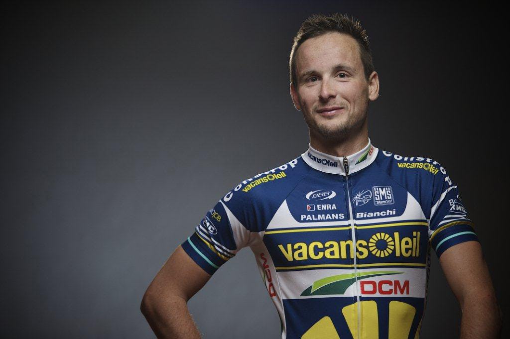 De naam van ENRA prijkt op het shirt van Vacansoleil-DCM renner Johnny Hoogerland.