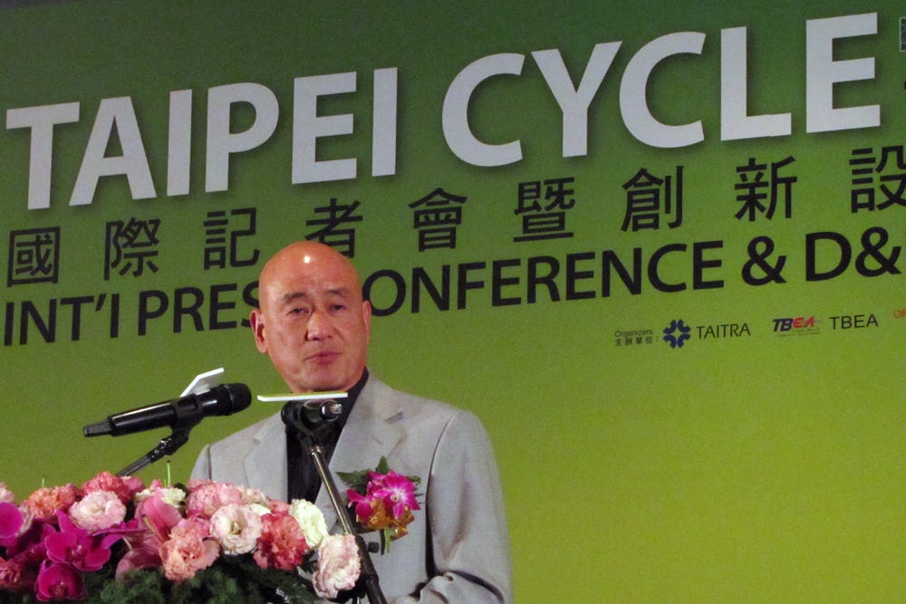 Tony Lo, voorzitter van de Taiwan Bicycle Exporters 'Association: “Er wordt door sommige mensen gesuggereerd de Taipei Cycle te verplaatsen van maart naar juli.”
