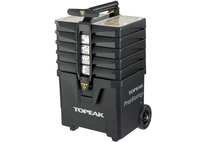 Met de Prepstation van Topeak heeft de fietsmonteur altijd alles bij de hand.