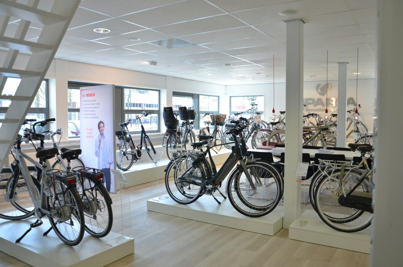 In het E-bike Testcenter kunnen alle Sparta e-bikes worden uitgeprobeerd of bekeken .