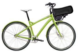 Op verzoek van de pizzaketen heeft Sparta een elektrische fiets ontwikkeld, waarmee de koeriers de pizza's bezorgen.