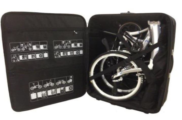 Handig zijn ook de vouwinstructies die aan de binnenzijde geprint zijn, waardoor goed te zien is hoe de vouwfiets opgeborgen moet worden.