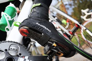 De lichtgewicht variant van de overschoenen van SealSkinz zijn vooral bedoeld voor MTB-ers.