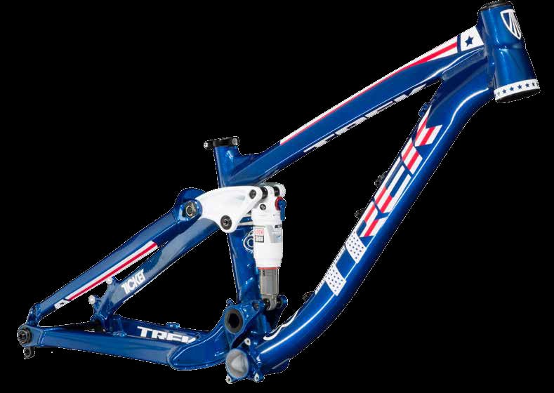 In de Race Shop Limited collectie van Trek zitten onder meer deze frames, in verschillende varianten.