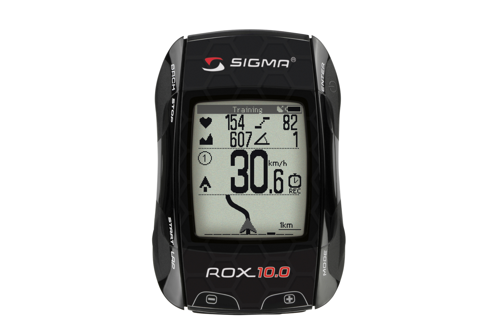 De met een GPS-ontvanger uitgeruste ROX 10.0 GPS, biedt een uitstekende tracknavigatie van een vooraf geladen of een reeds opgeslagen track.