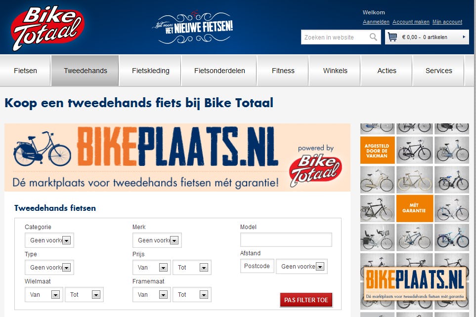 Over heel 2013 t/m week 47 steeg de omzet tweedehands met ruim 15 procent.