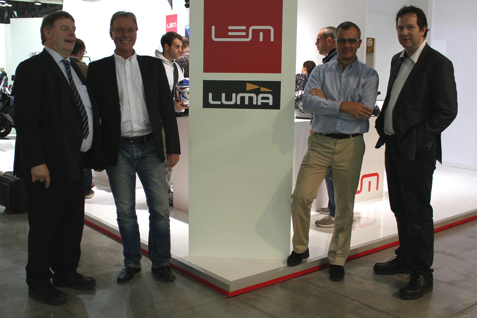 Op de foto van links naar rechts Leon van der Post, Bert Kruijsman, Juan Carlos Alonso en Alexander van der Post.