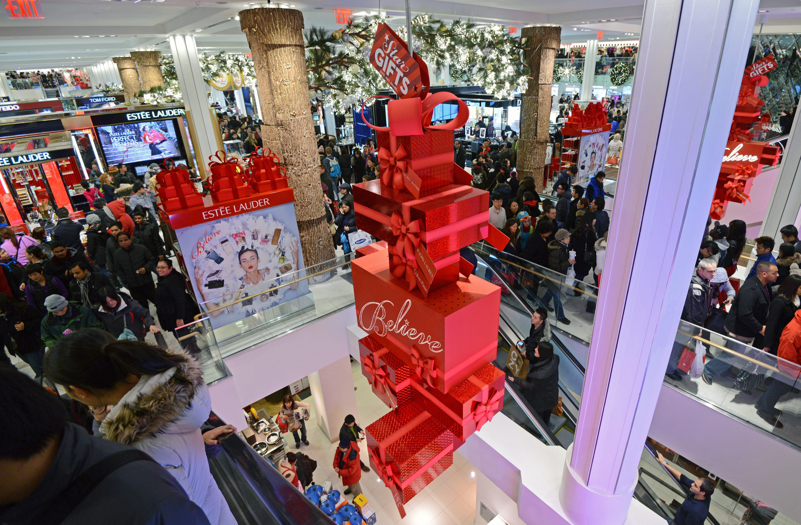 Topdrukte bij de Amerikaanse warenhuisketen Macy's.