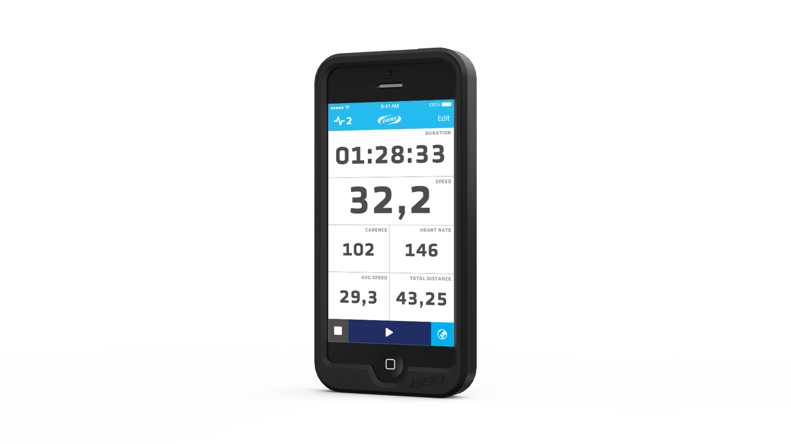 De BBB BikeBoard app is de manier om een fietstocht te volgen en te registreren.