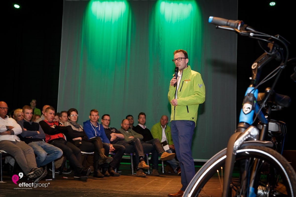 Marco Kalden, marketingmanager Sparta: “Voor e-bikes geldt dat het maken van een testrit cruciaal is voor de aankoopbeslissing. We weten inmiddels ook dat de consument gemak zoekt en wij spelen daarop in met onze tool Sparta Thuis Testrit." Foto Tycho's Eye Photography