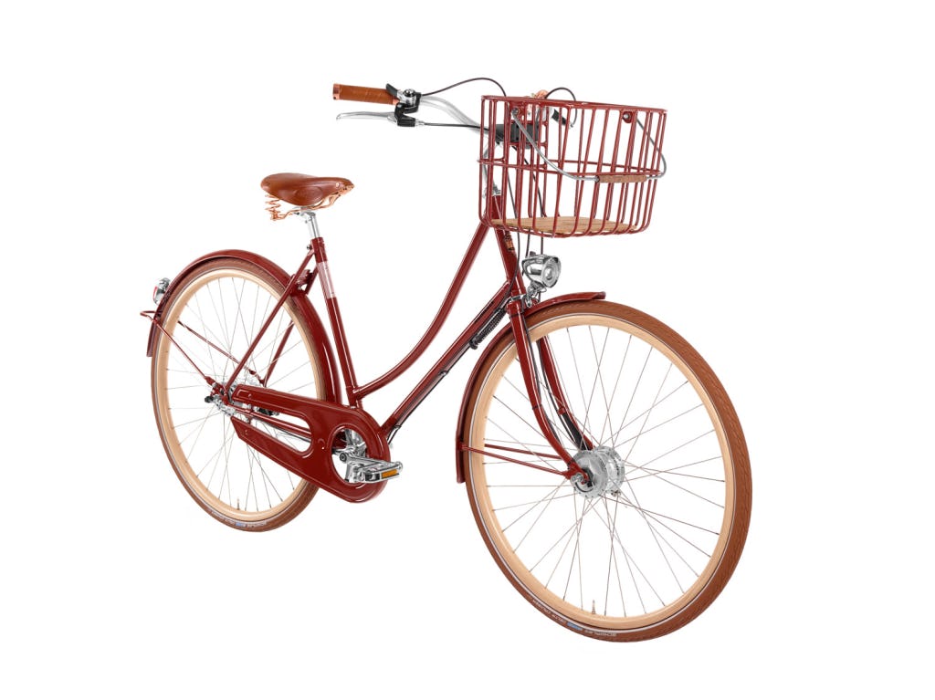 De Achielle Julie Brooks Edition heeft koperen details in het Achielle kopmerk, de klinknagels van het nummerplaatje en de Crane bel en natuurlijk in het Brooks B67s zadel. Foto Achielle