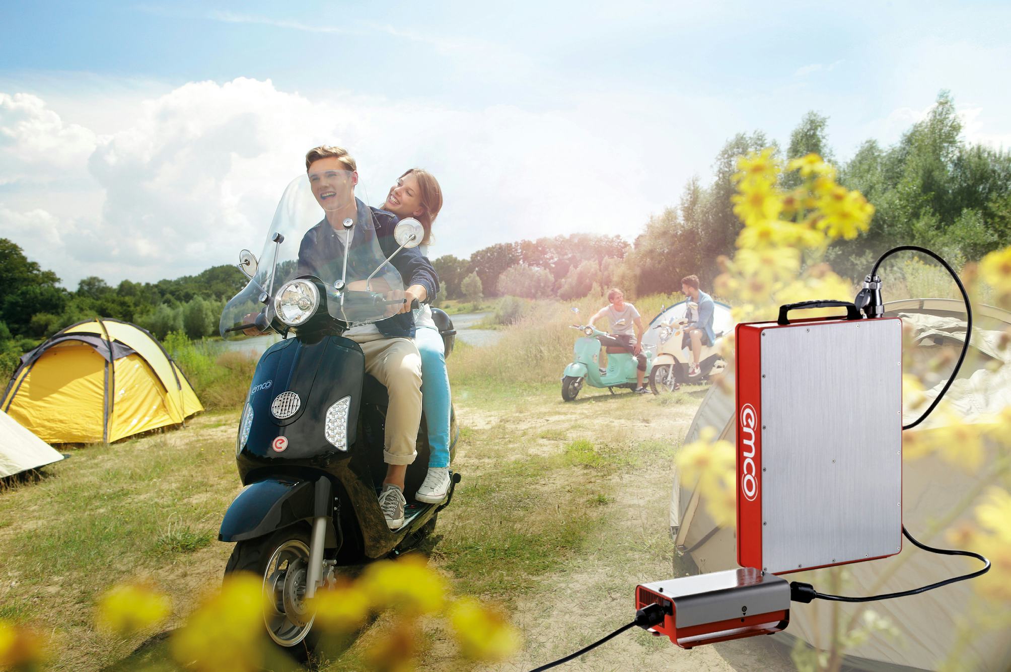 Emco introduceerde onlangs een li-ion accu met een grotere capaciteit waarmee de actieradius met 30 procent wordt vergroot. Foto Emco