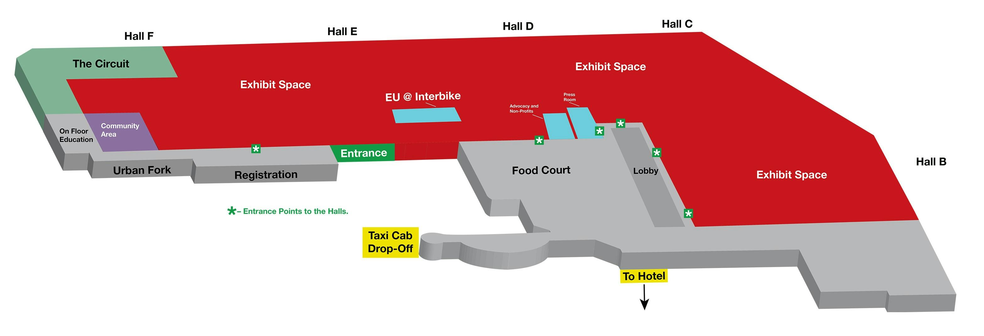 De EU@Interbike Village area is centraal gepositioneerd en bevindt zich dichtbij de hoofdingang van het Mandalay Bay Convention Center in Las Vegas. Foto InMotionMar-Interbike