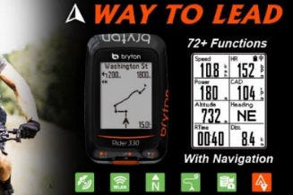 De Rider 330 en 530 communiceren via bluetooth LE en Wifi moeiteloos met de Bryton-app.