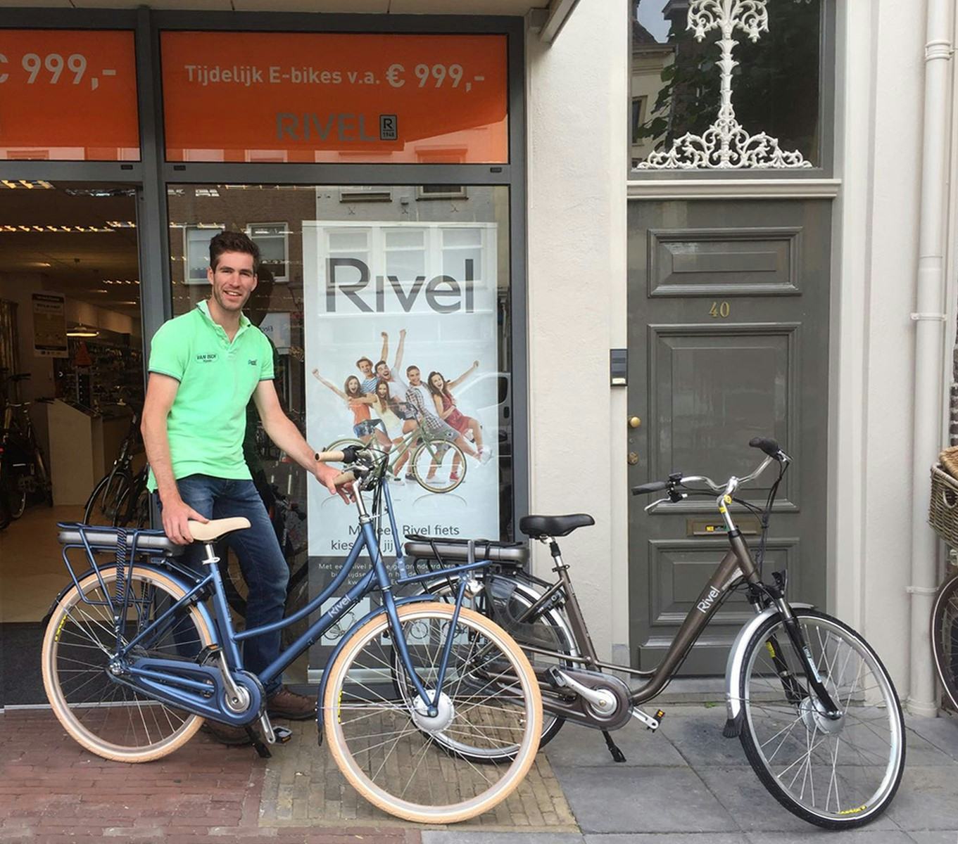 Van Osch Rijwielen in Zaltbommel is Rivel dealer in de Bommelerwaard hier met model Riviera. Daarnaast de Stanford e-bike. – Foto Rivel