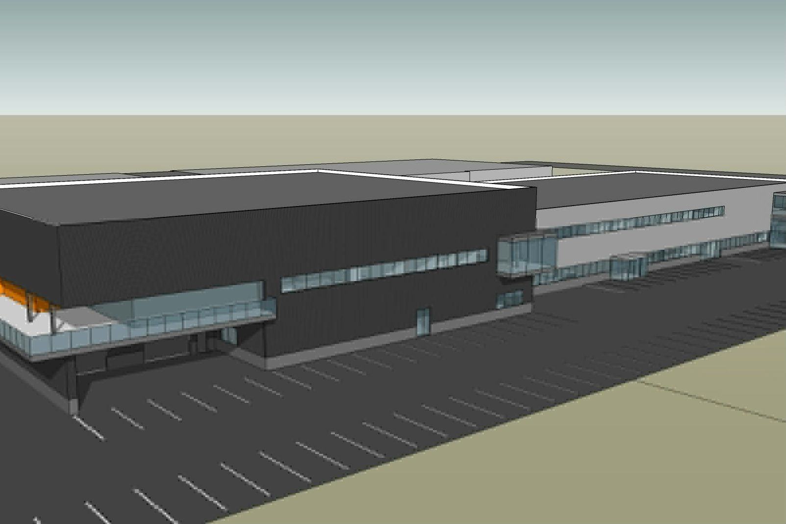 Het huidige pand is 4.200m² groot, de uitbouw wordt 4.700 m² dus totaal wordt dat dus 8.900 m2. Foto 12GO Biking