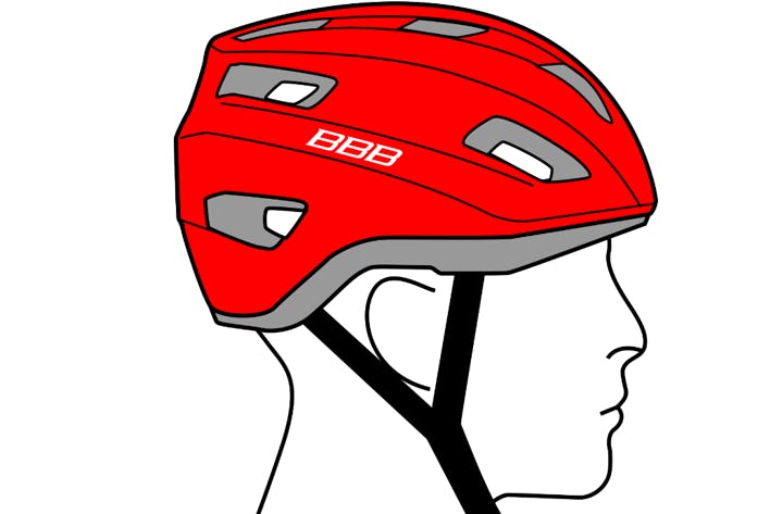 Een schets van de nieuwe speed e-bike helm die begin 2017 op de markt komt. Foto BBB Cycling