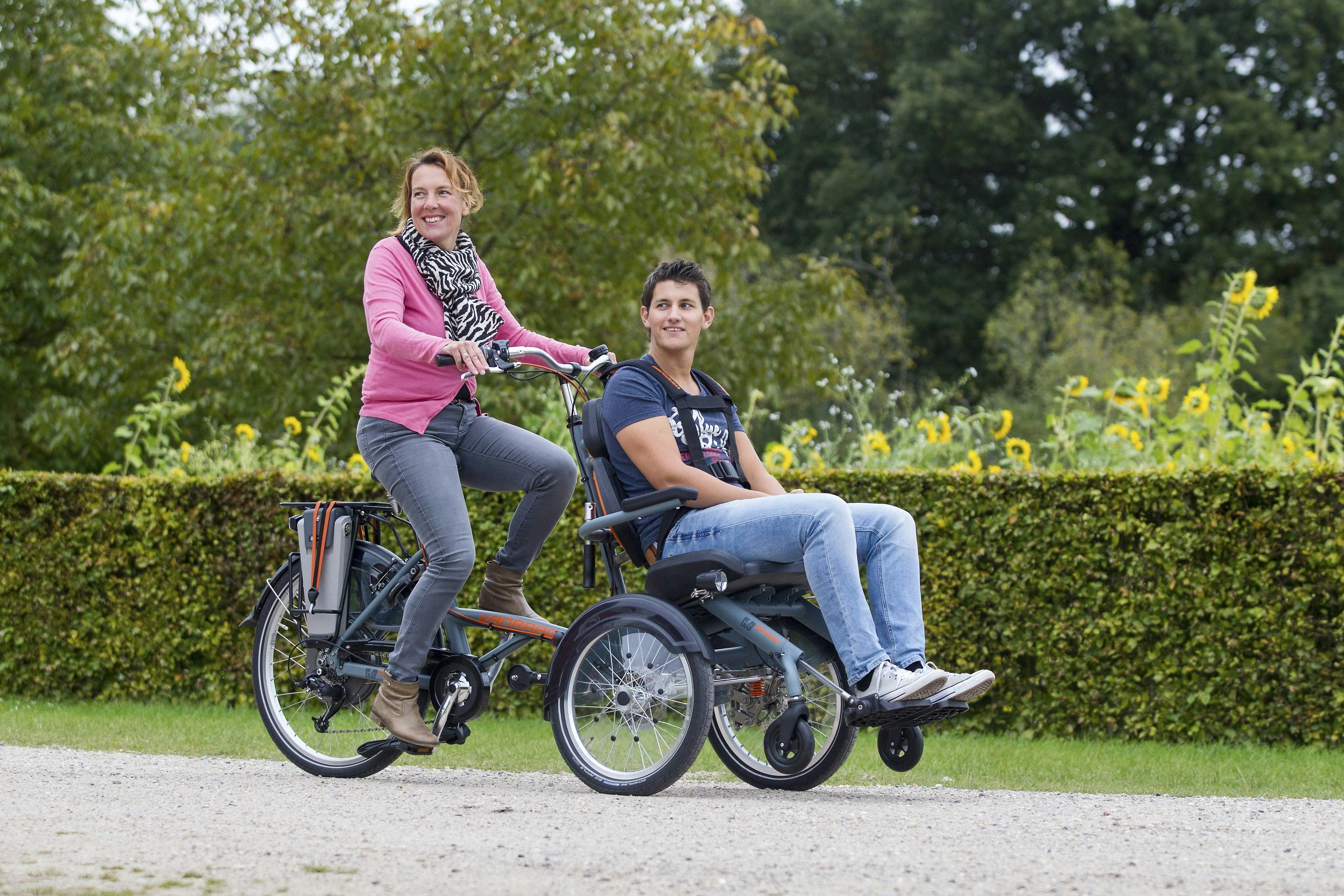 De Van Raam elektrische OPair rolstoelfiets. Foto Van Raam