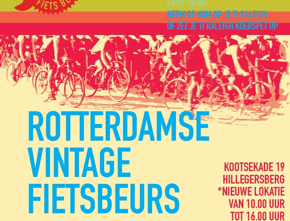 De Rotterdamse Vintage Fietsbeurs is een vintage beurs met klassiekers van staal. Fietsenmakers kunnen een tafel huren om eigen vintage fietsspullen te verkopen. Beeld RVF