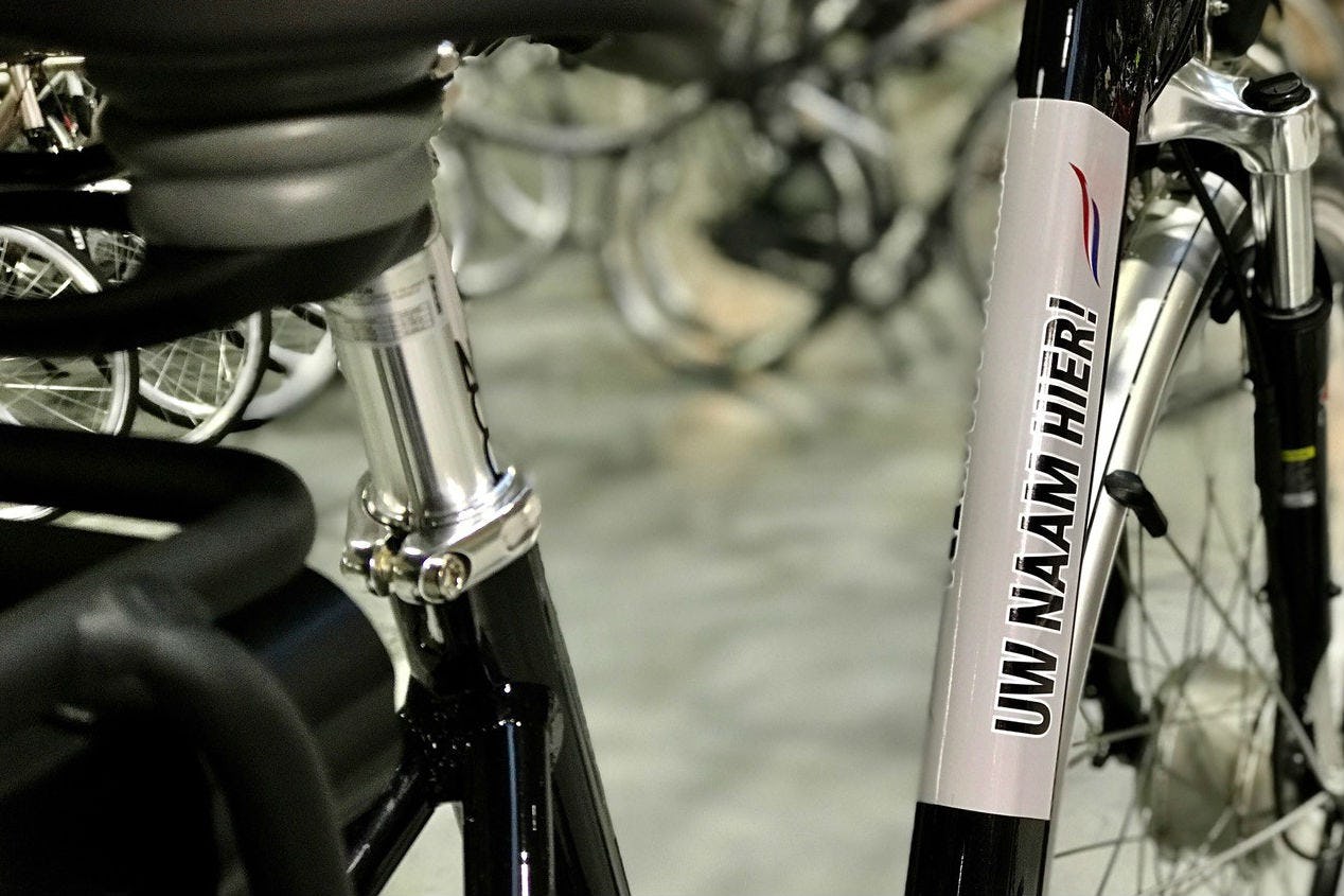 Met de private label fietsen kan een dealer zich profileren met een eigen merk dat niet op internet te vinden is. Foto NieuwsFiets