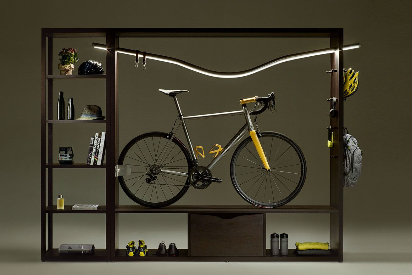 In de meubels komen fiets en interieur samen. Foto Valdolibero