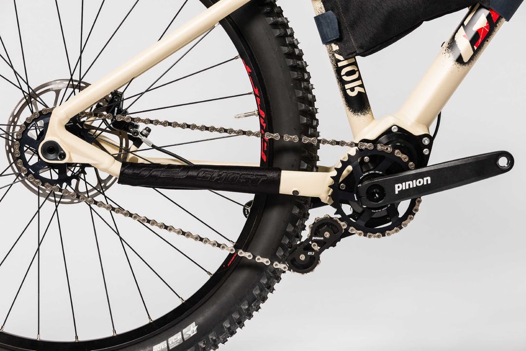 Bij Pinion zit de versnellingsbak op de plek van de trapas. Foto Juncker Bike Parts