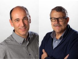 Jan Willem van Schaik (l) en Jack Oortwijn. Jan Willem van Schaik is met ingang van 2018 benoemd tot hoofdredacteur Bike Europe en Jack Oortwijn tot adjunct hoofdredacteur. Foto Bike Europe