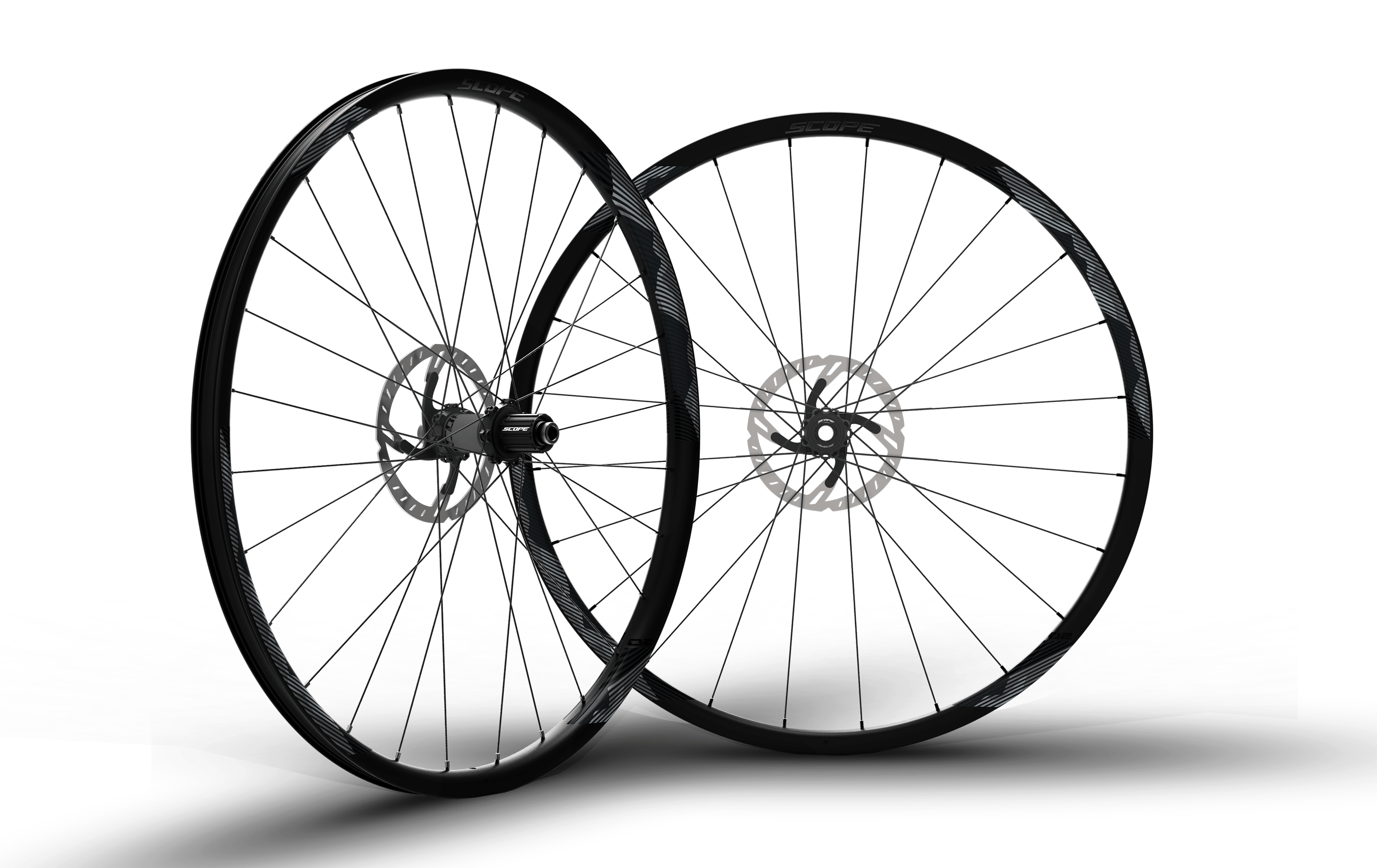 De nieuwe Scope O2 velgen zijn gemaakt van carbon.