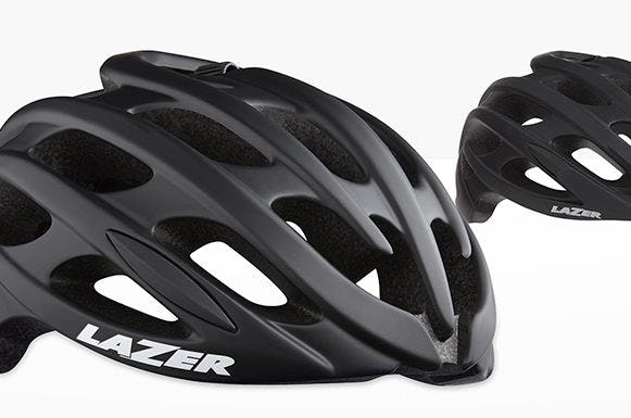 Bij de fietshelmen Blade, Magma, Elle en Jade kan het in zeldzame gevallen voorkomen dat het kinbandje van de helm bij een val loslaat. Foto Lazer