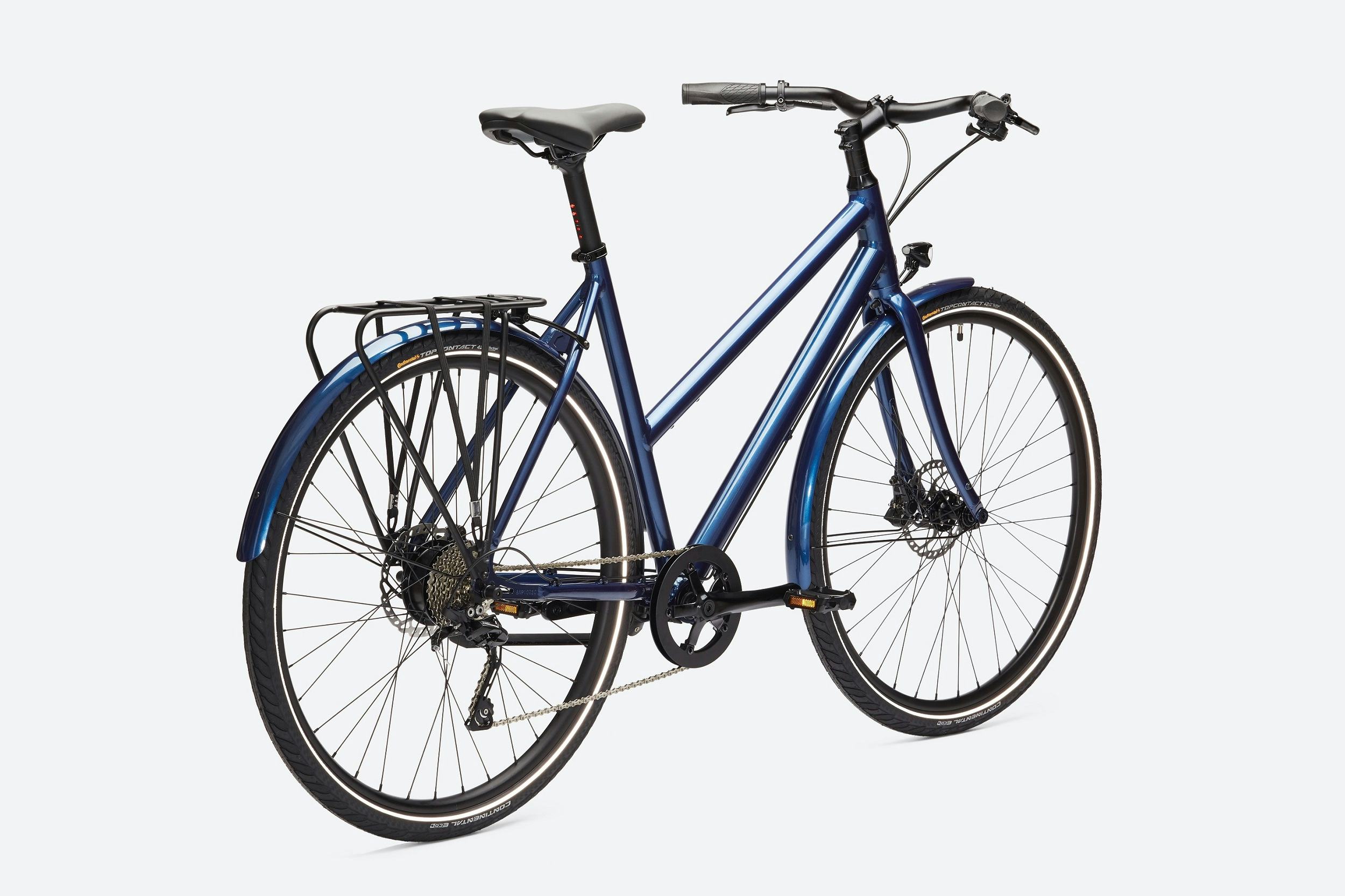 Kenmerkend aan de Ampler is het smalle frame. De fiets ziet er absoluut niet uit als een e-bike.