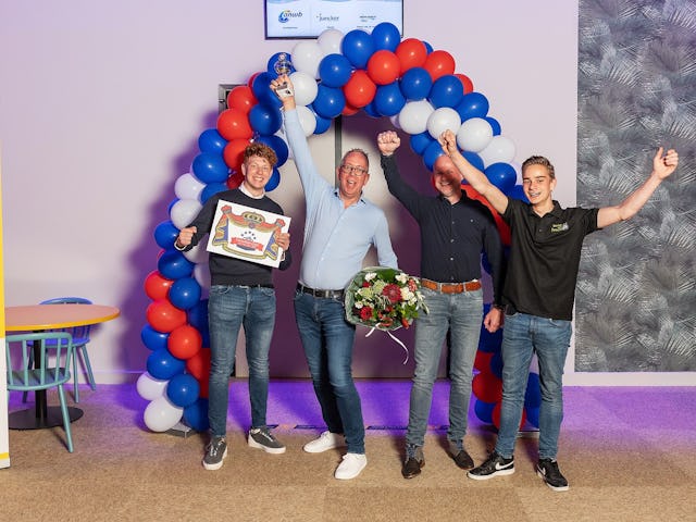 Het team van finalist Geniet van Fietsen uit Nunspeet.