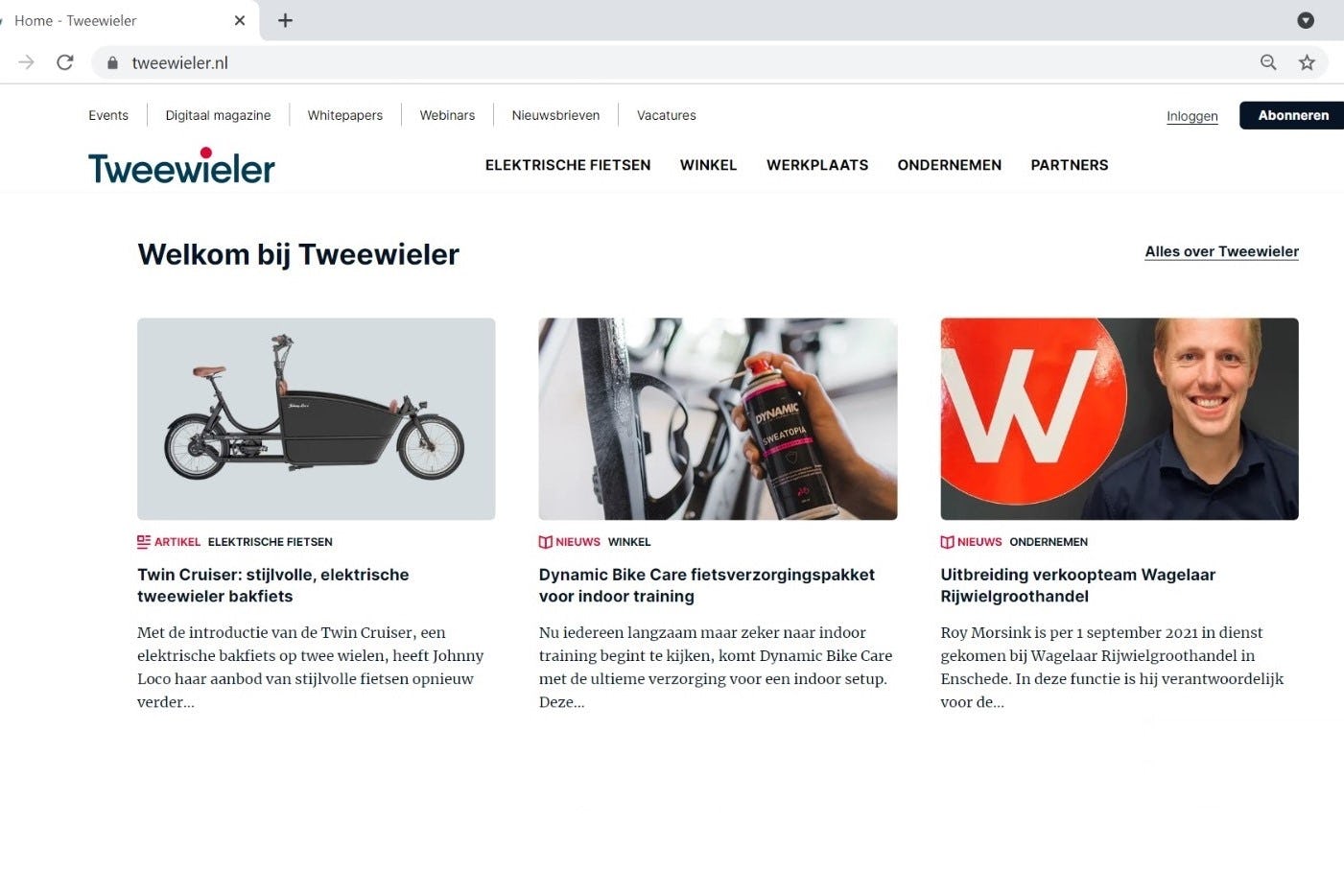 Tweewieler verfrist website