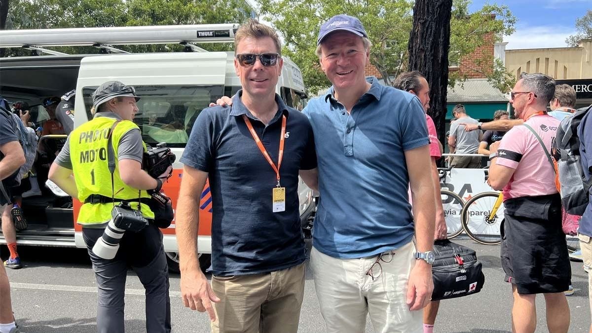 Pon Holdings-CEO Janus Smalbraak (rechts) met naast hem Graeme Moffett, de Australische managing director van Pon.Bike. (foto: Het Latz-rapport)