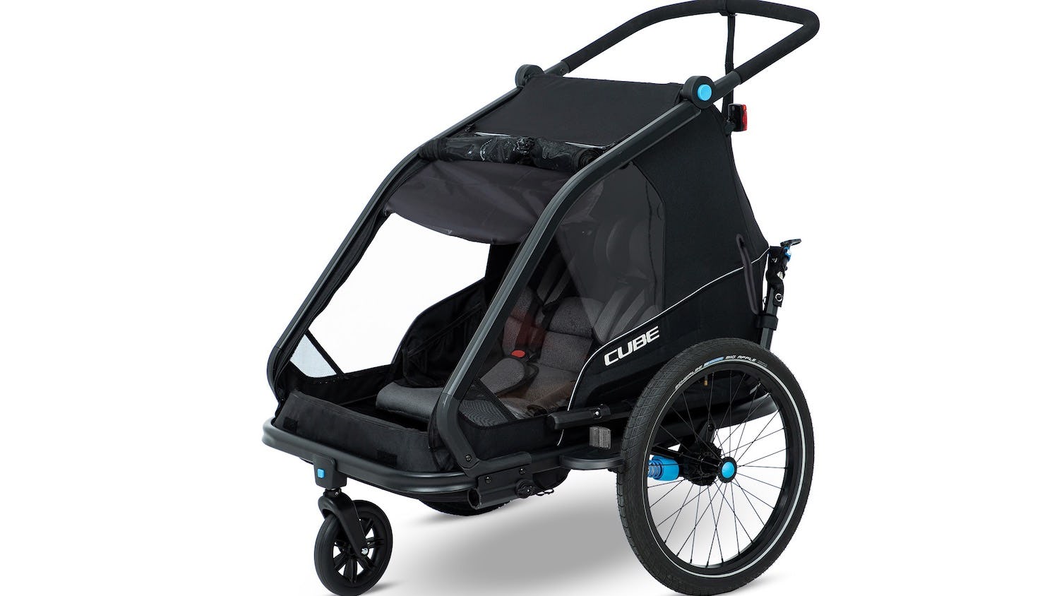 Cube komt met fietskar en kinderbuggy in één