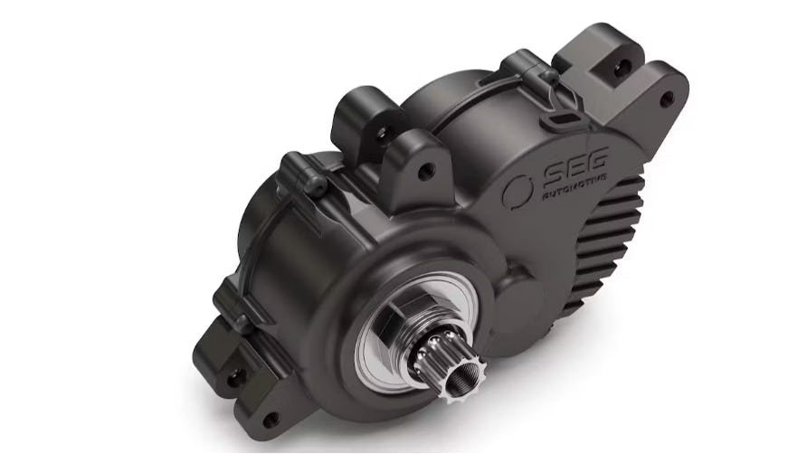 De e-bike aandrijving van SEG Automotive weegt minder dan 2,6 kg. (Foto SEG Automotive)