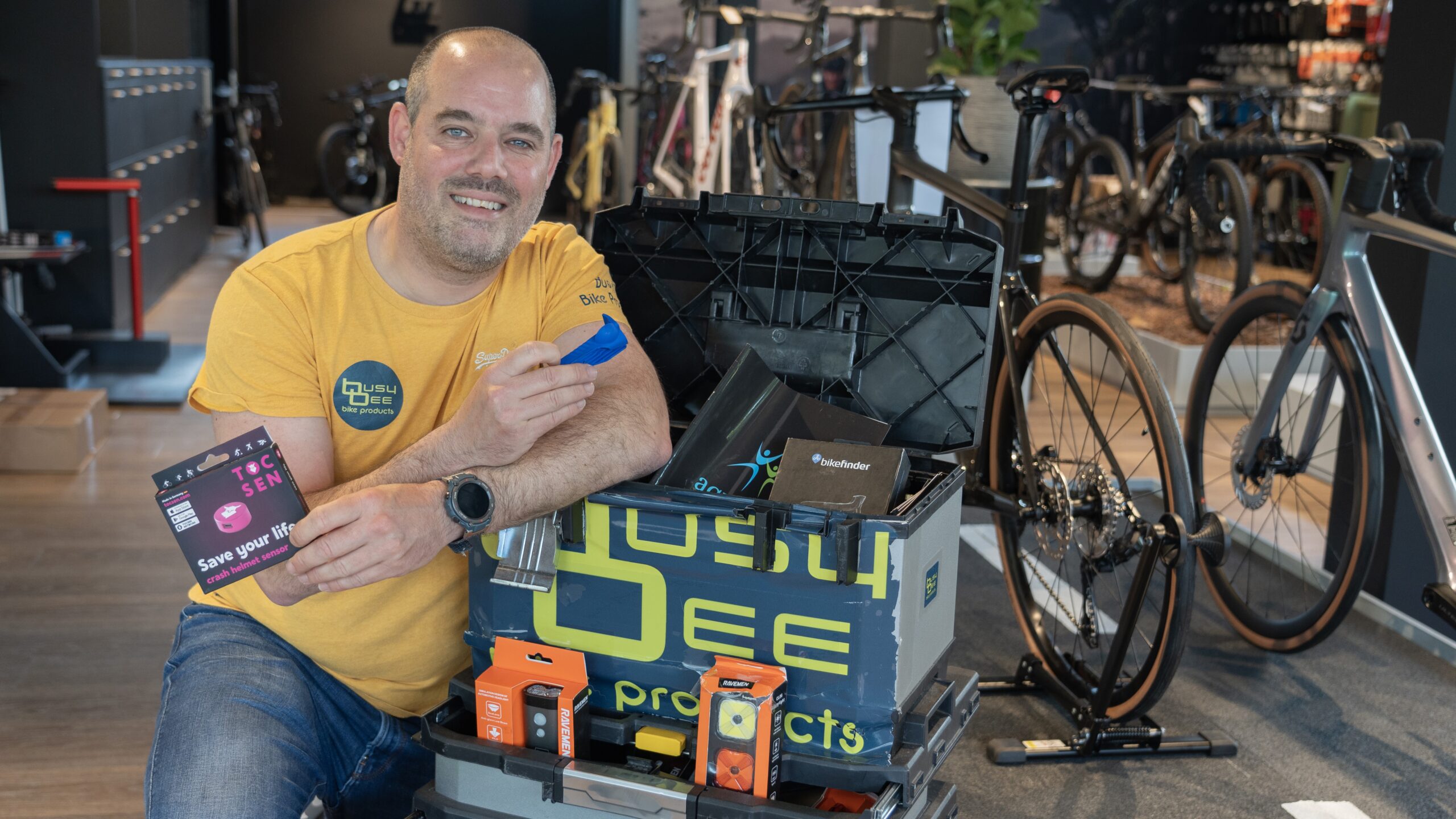 Erik Gruyters is sinds 2018 vertegenwoordiger van BusyBee Bike Products. Foto: Ruud Dilling 