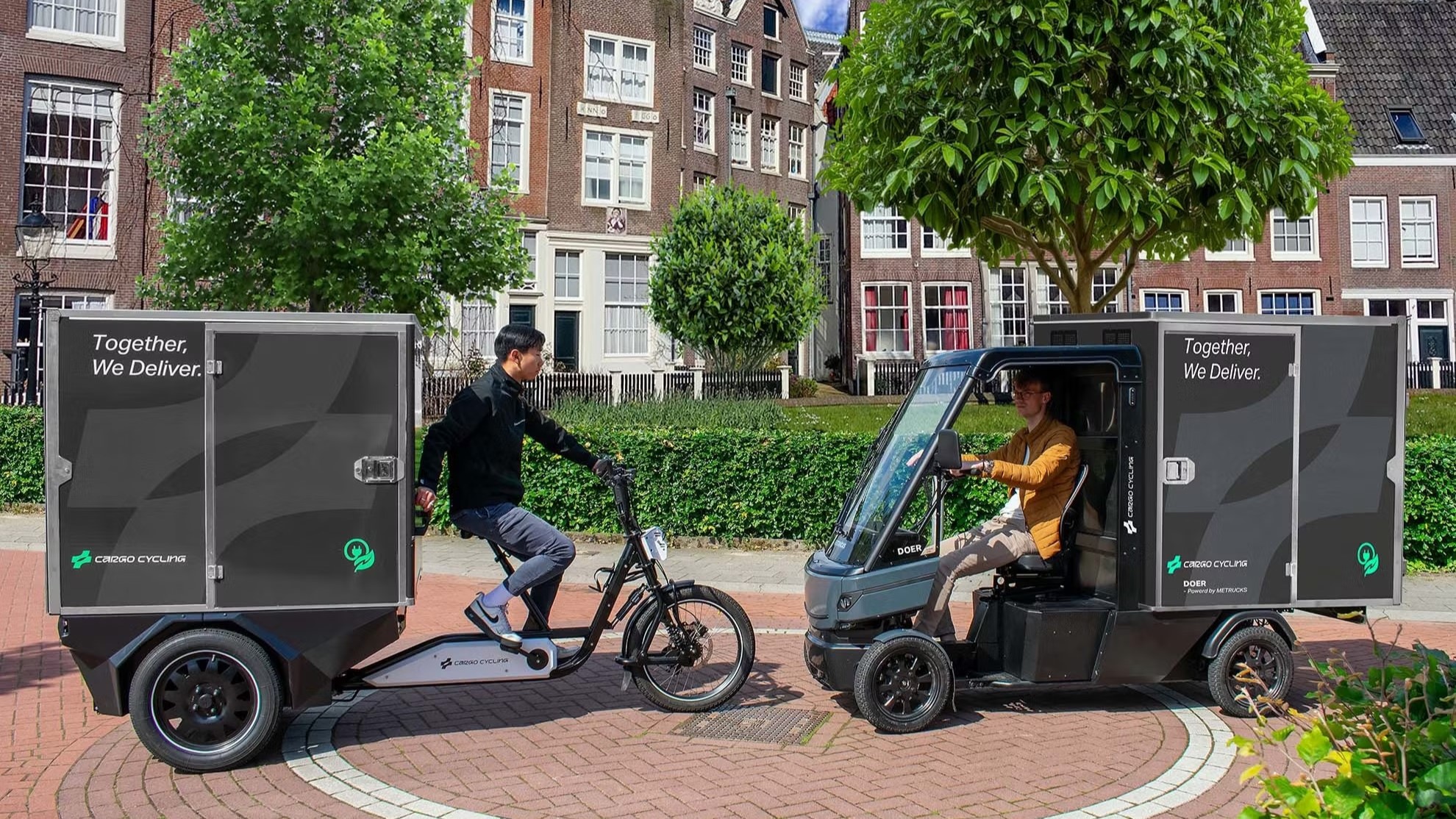 Vierwielervrachtfiets van Metrucks, Cargo Cycling en Nijland Cycling.