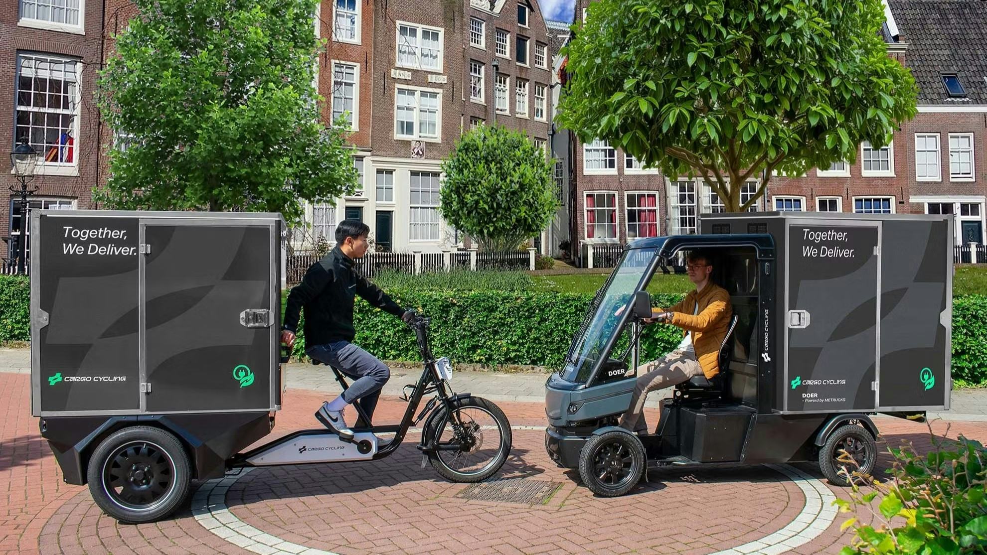 Vierwielervrachtfiets van Metrucks, Cargo Cycling en Nijland Cycling.