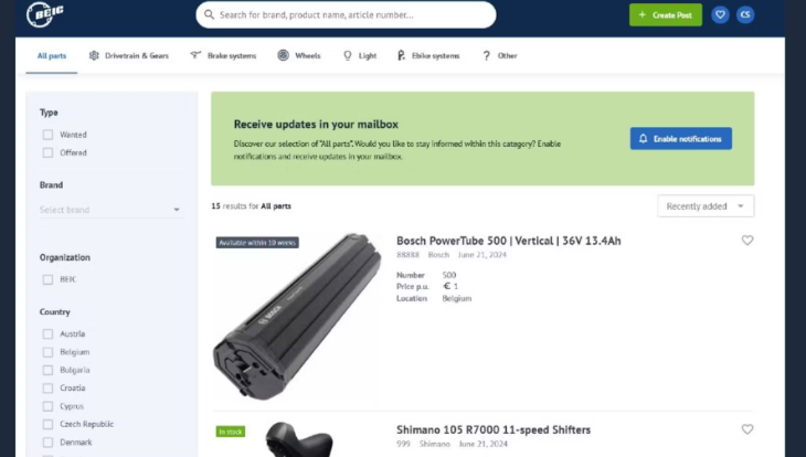 Het handelsplatform voor OEM bedrijven is te vergelijken met eBay met meerdere zoek- en selectiemogelijkheden. (Foto BEIC)