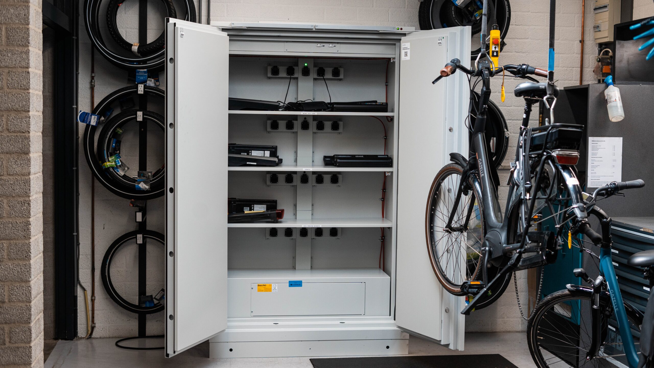 Een accukluis van Batteryguard. Foto: Batteryguard