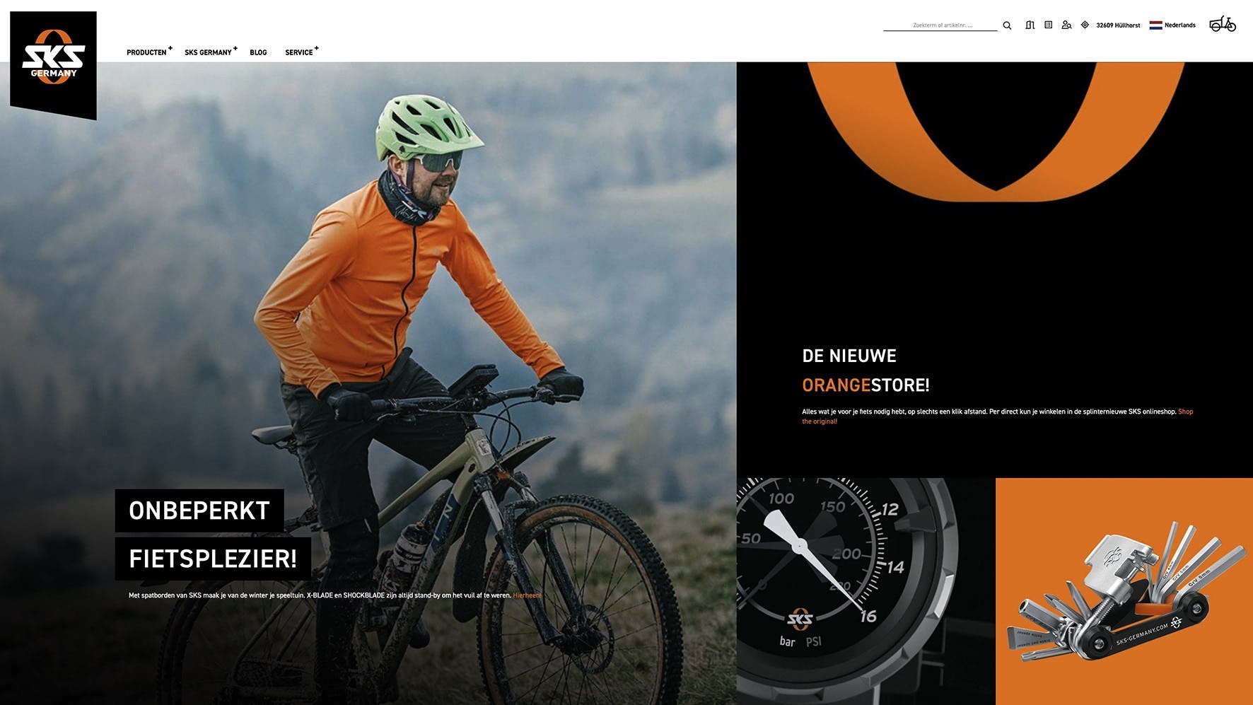 SKS OrangeStore staat online: webshop voor fietsonderdelen verwijst naar lokale ondernemers