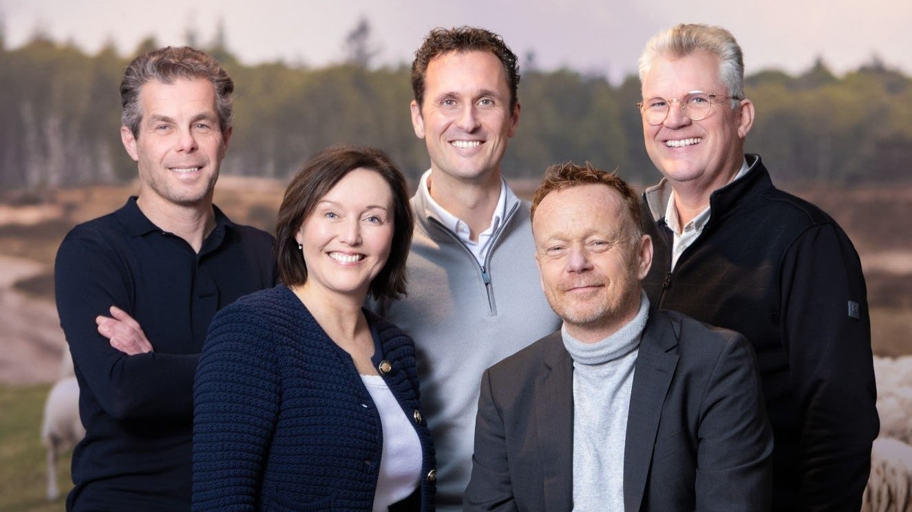 De nieuwe directie met v.l.n.r. Marthijn van Balveren, José ten Hoope, Tim Polman, Marcel Beekman en Marc Roelofsen. (Foto: Basil)